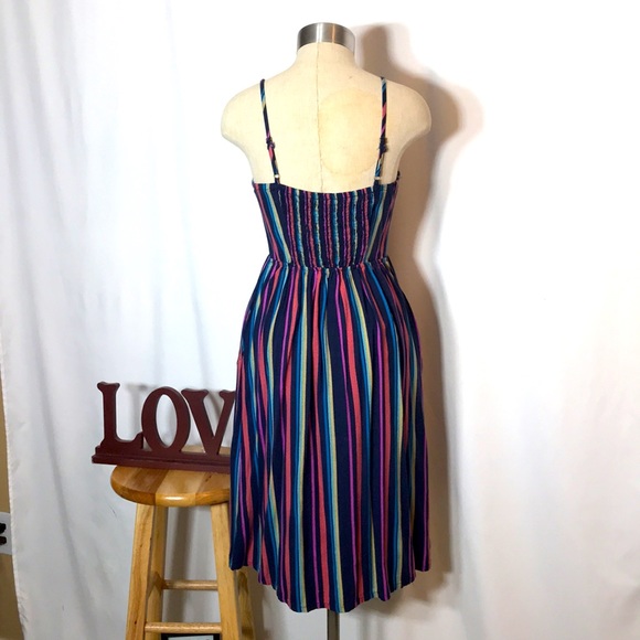 Navy blue multi color small dress - Picture 4 of 8